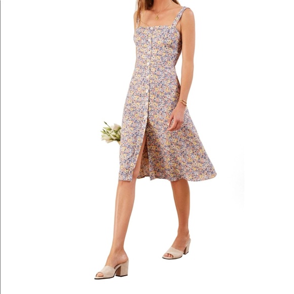 Reformation Persimmon Midi Floral Dress - Picture 4 of 4